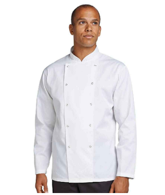 Dennys Long Sleeve Chef's Jacket - WHITE