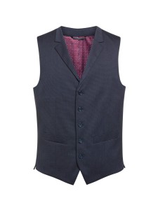 Proteus Waistcoat - NAVY PIN DOT