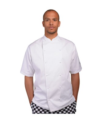 6239086 Dennys Executive Short Sleeve Jacket - WHITE