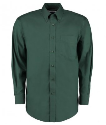 K105 Long Sleeve Collared Shirt - BOTTLE GREEN - LHB & EGOP Back