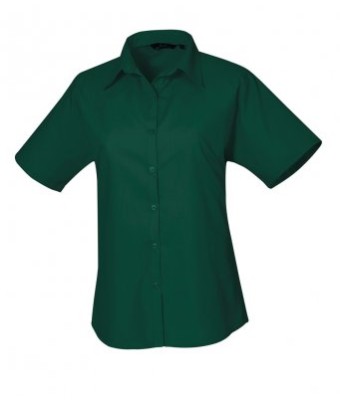 PR302 Ladies Short Sleeve Collared Shirt - BOTTLE GREEN - LHB Only