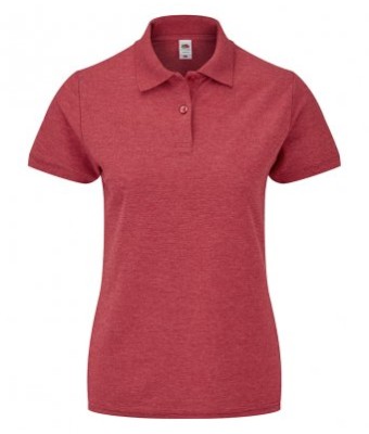 SS86 Ladies Polo - HEATHER RED / LHB & EGOP Back