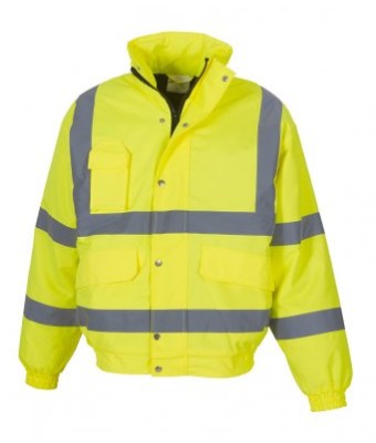 YK200 Yoko Hi-Vis Classic Bomber Jacket - YELLOW - LHB only