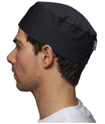 LE030 Le Chef Skull Cap - BLACK - PLAIN