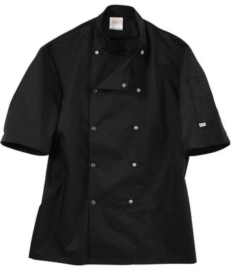 AF005 AFD Short Sleeve Coolmax® Chef's Jacket - BLACK - Coffee Shop & EGOP Back