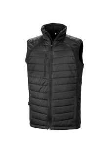 Result Genuine Recycled Black Compass Padded Gilet